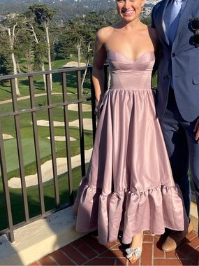 Mila Dusty Rose Strapless dress